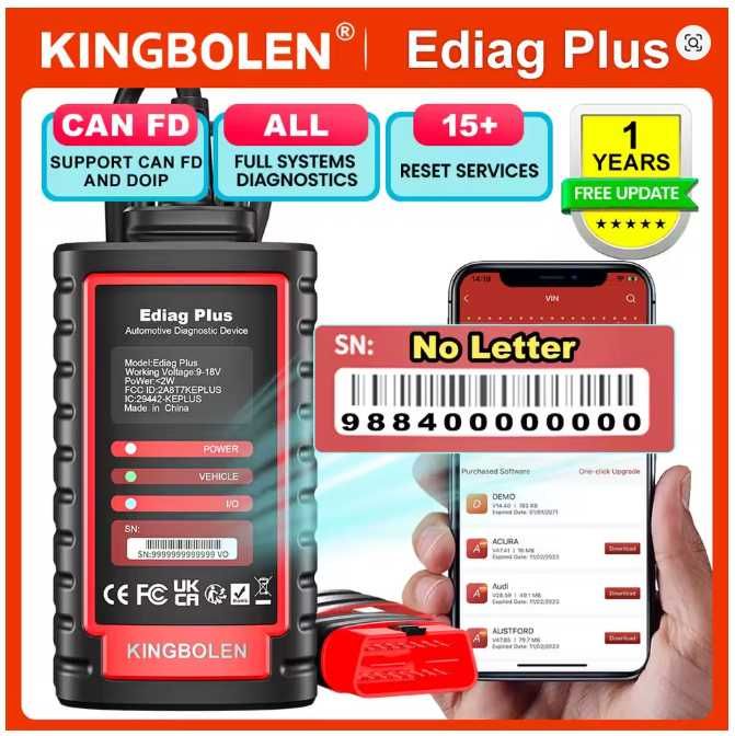 KINGBOLEN EDIAG  Plus, Thinkdiag 2 All System OBD2 Diagnostic Scanner