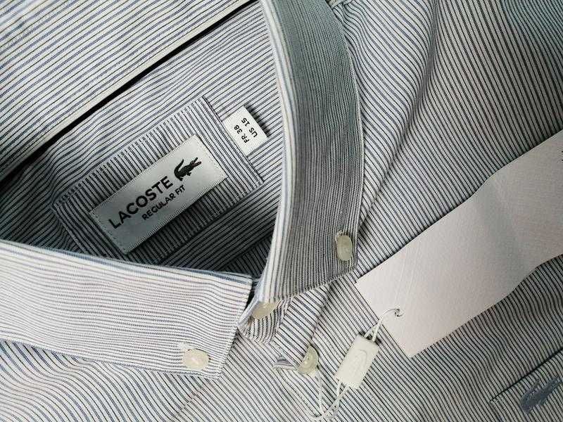 Lacoste брендовая мужская рубашка