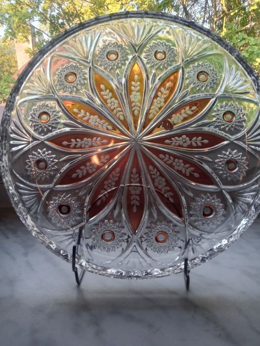 Krysztalowa patera prl