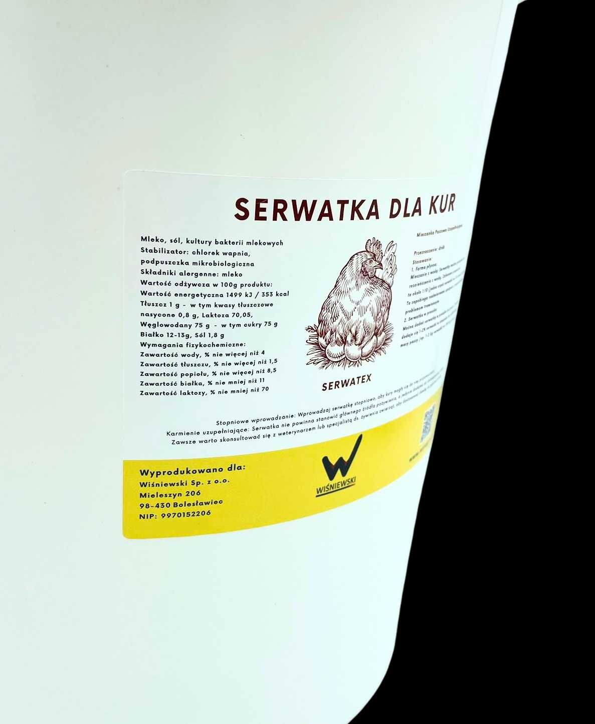Preparat Serwatka mleczna dla kur serwatex opakowanie 5kg WISAGRO