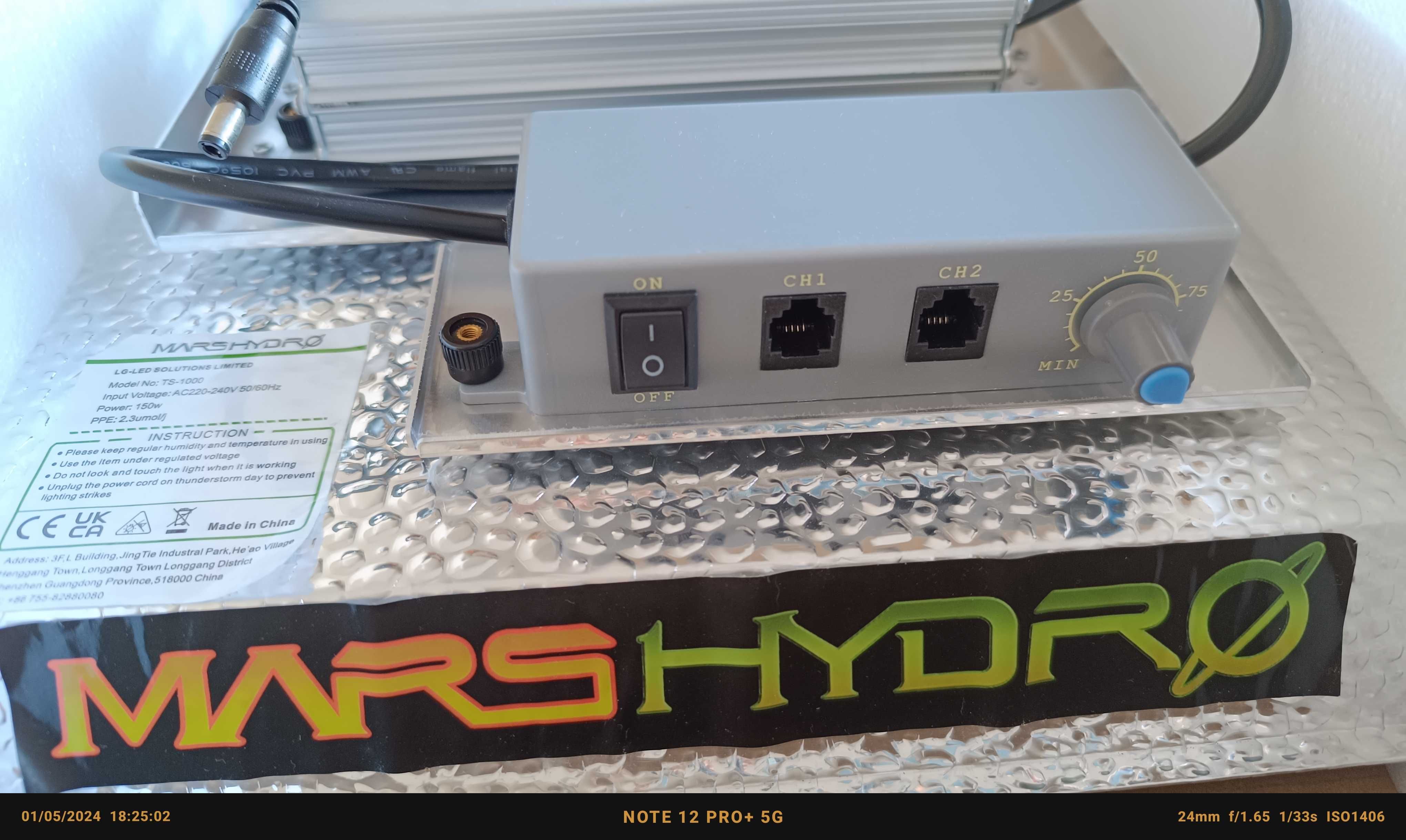 Lâmpada LED Hidroponia cultivo indoor MARS HYDRO TS1000