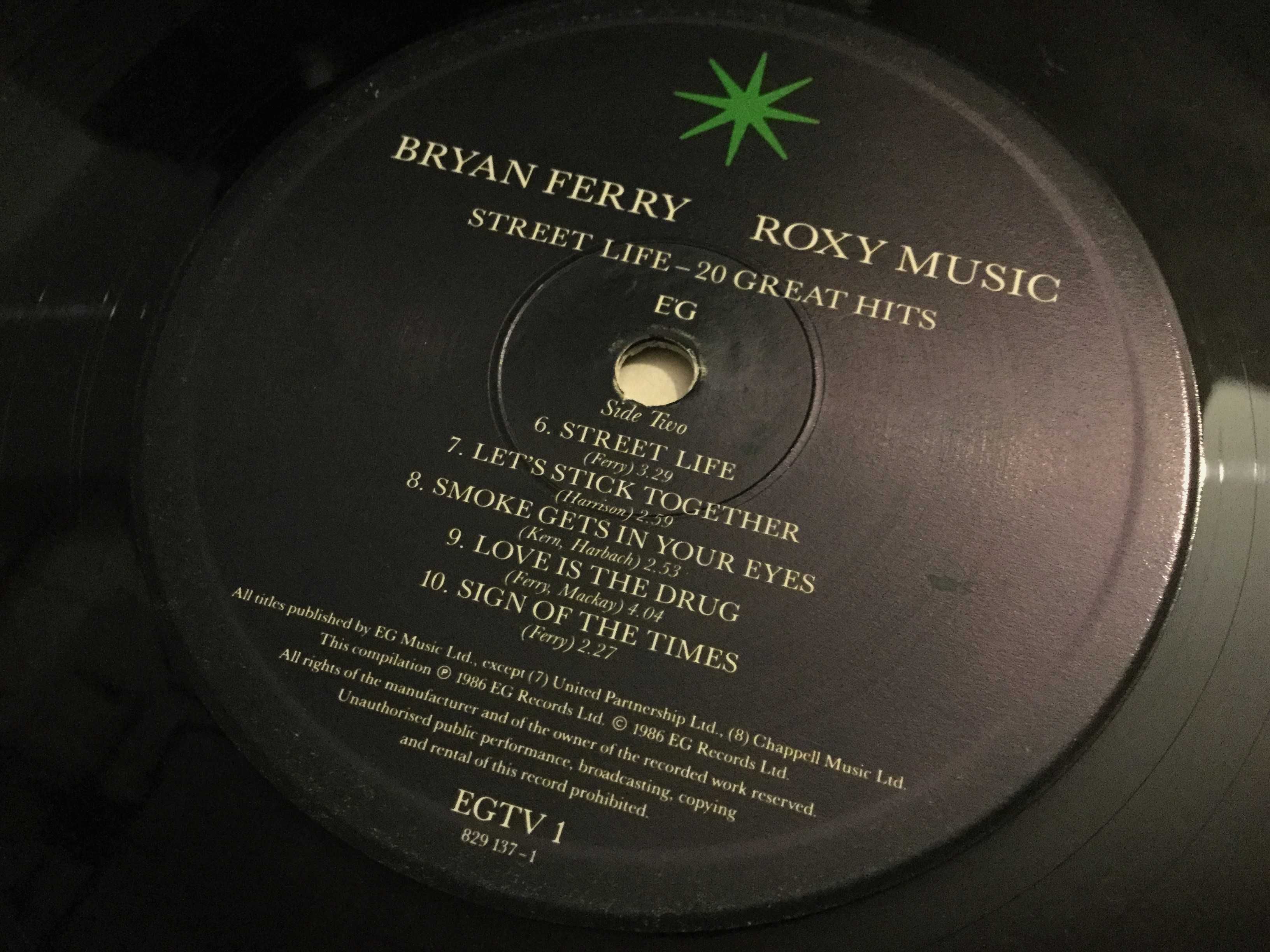 Bryan Ferry – Roxy Music – Street Life 20 Great Hits 2LP 1986r UK