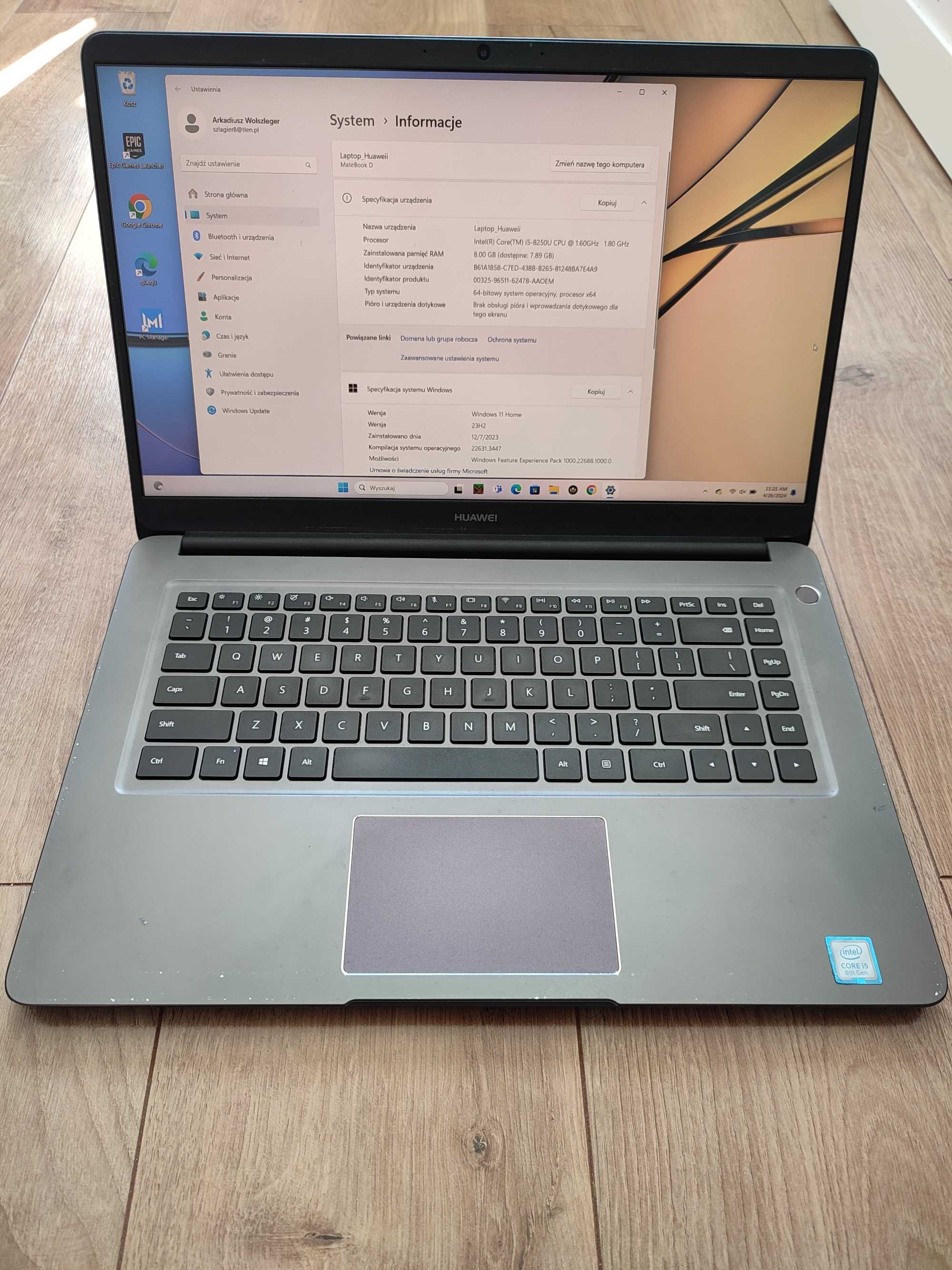 HUAWEI MateBook D - i5, 8GB, SSD
