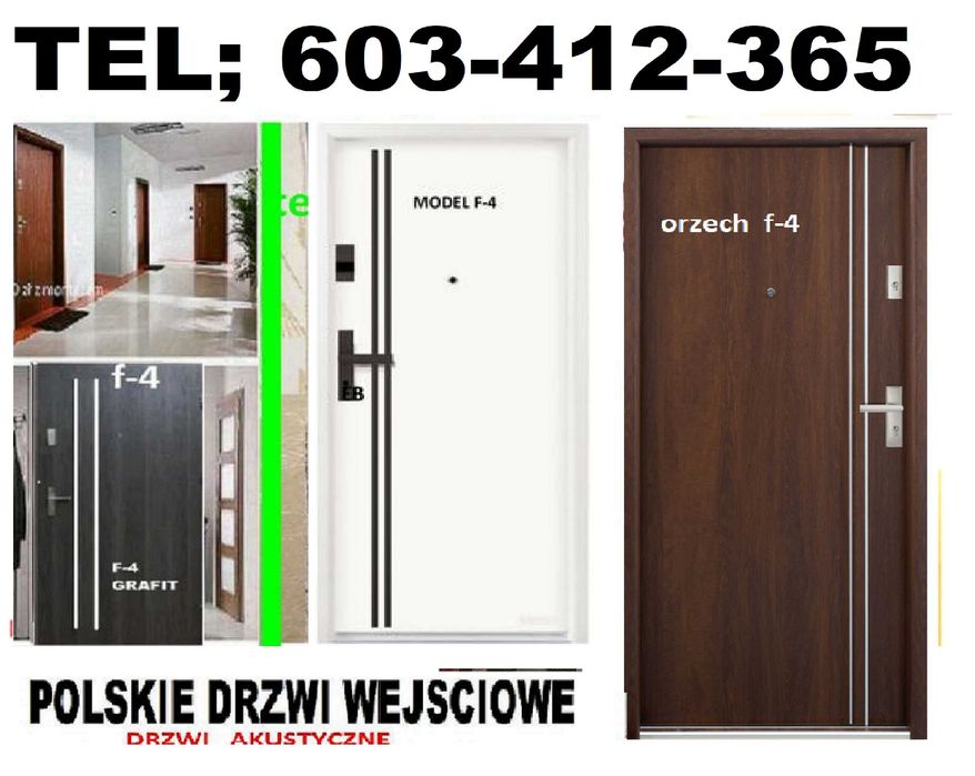 Drzwi wejściowe -zewnętrzne do mieszkania z montażem ,akustyczne