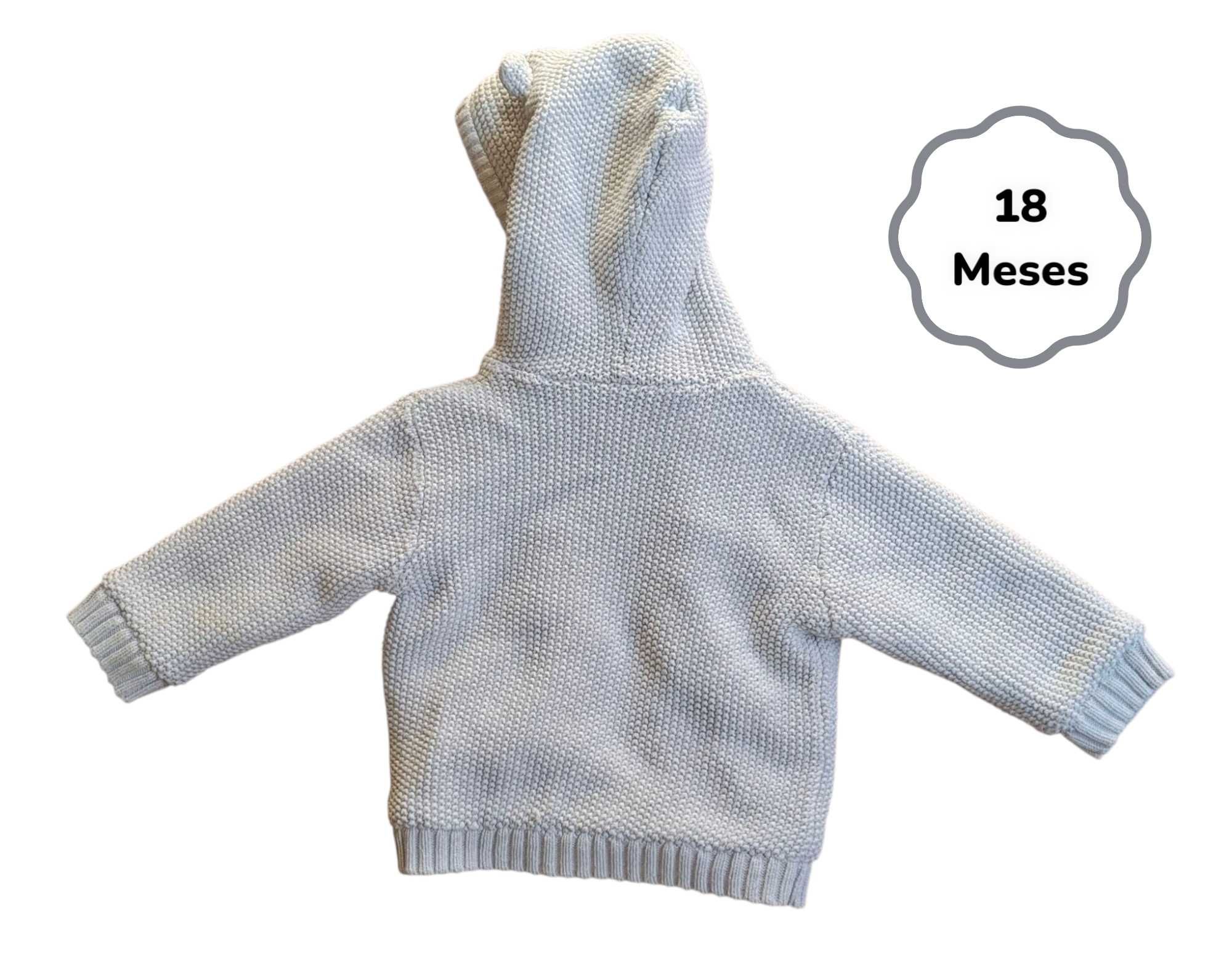 Casaco Capuz Cinzento Claro Kiabi 18 meses