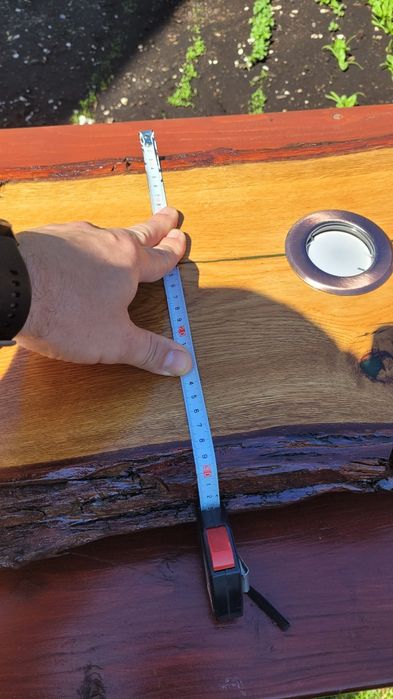 Lampa Dębowa, altana , salon ręcznie wykonana