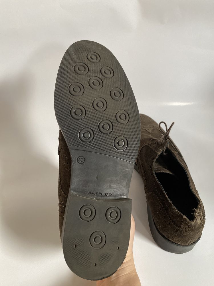 Wloskie buty meskie zamszowe premium
