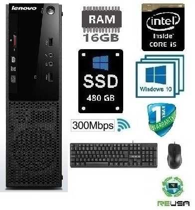 Pc Home/Office Lenovo S500-4ªGr. I5 |16GB|SSD480GB|W10|W11|WIFI|Kit