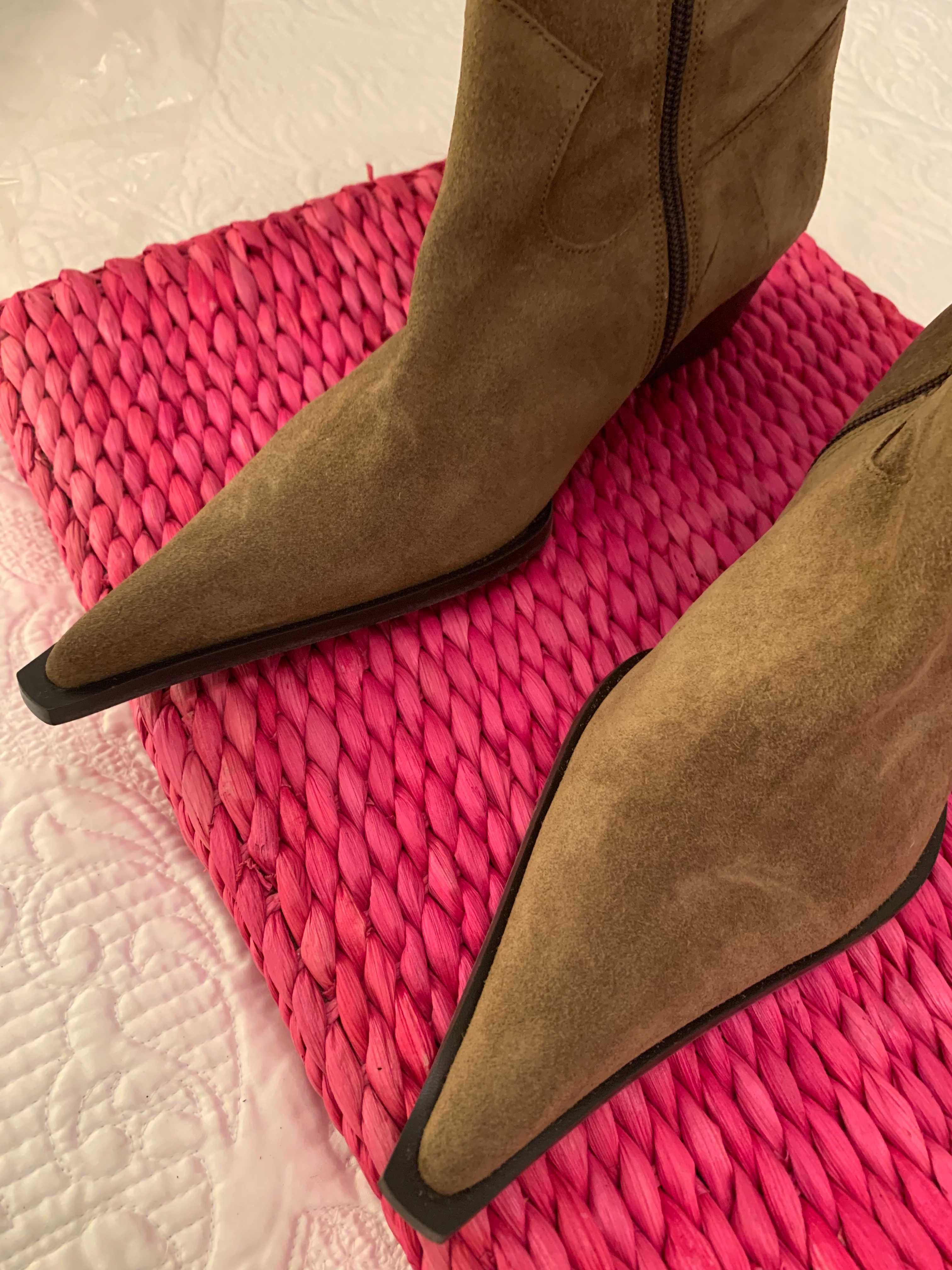 Botas cano alto camel