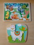 Puzzle drewniane dla dzieci - 3 zestawy