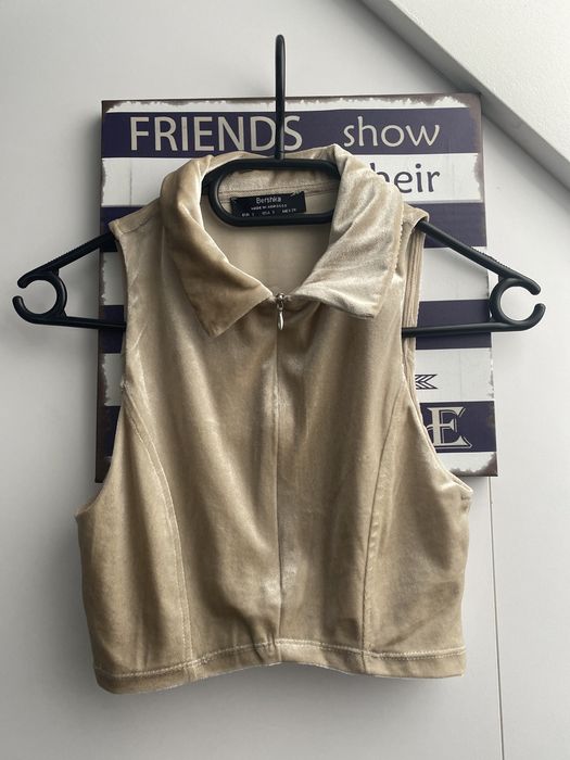 Beżowy top Bershka S
