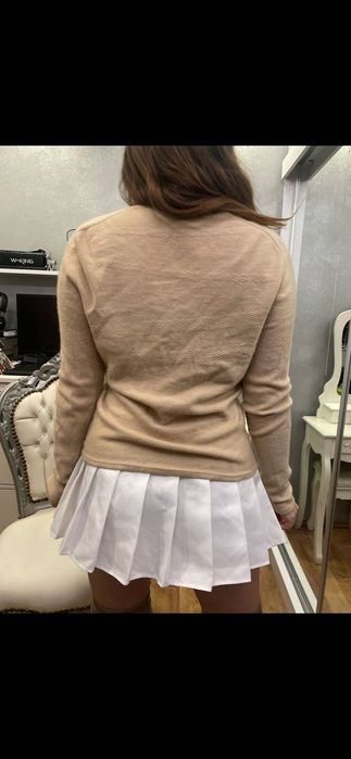 Sweter kaszmirowy beżowy 100% pure cashmere vintage m