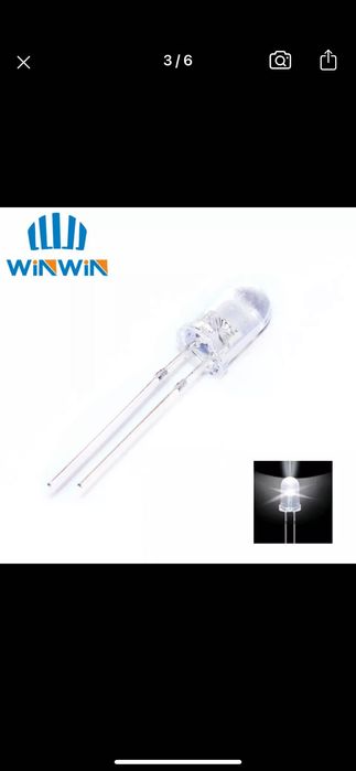 ДІОДИ - LED: 5мм. і 3мм, на 3V