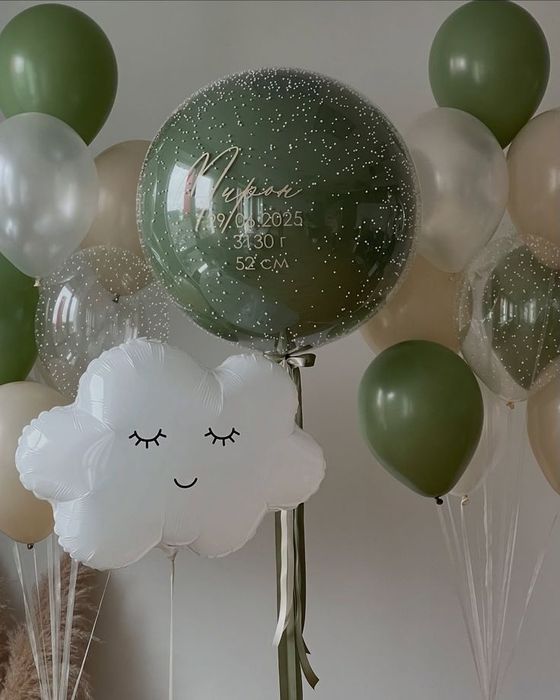 Кульки на виписку з пологового, Шарики на выписку, новорождённым