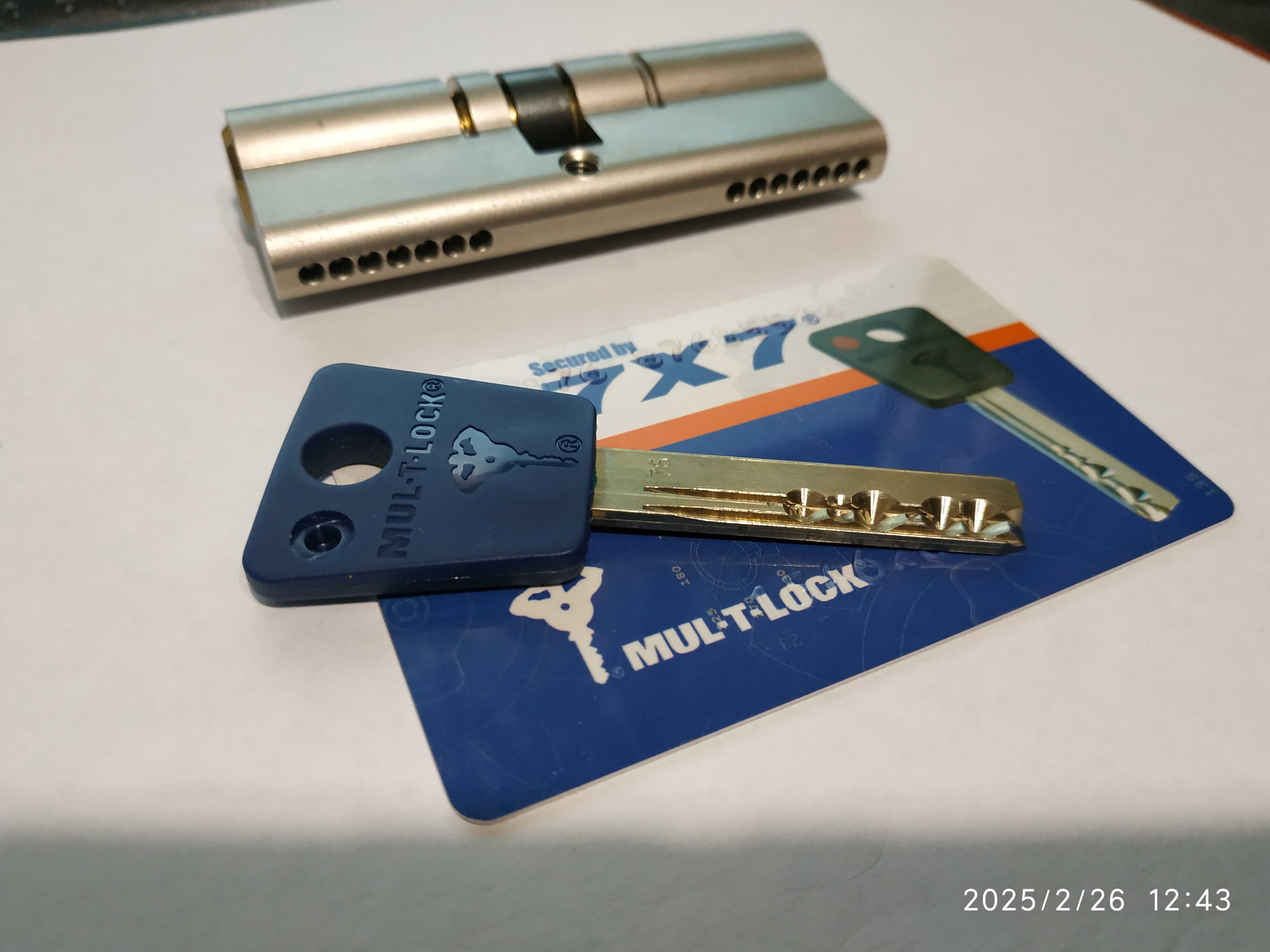 Циліндр MUL-T-LOCK 7x7 ключ/ключ 85мм 40x45
