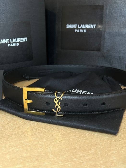 Ремень YSL Saint Laurent ремінь шкіряний