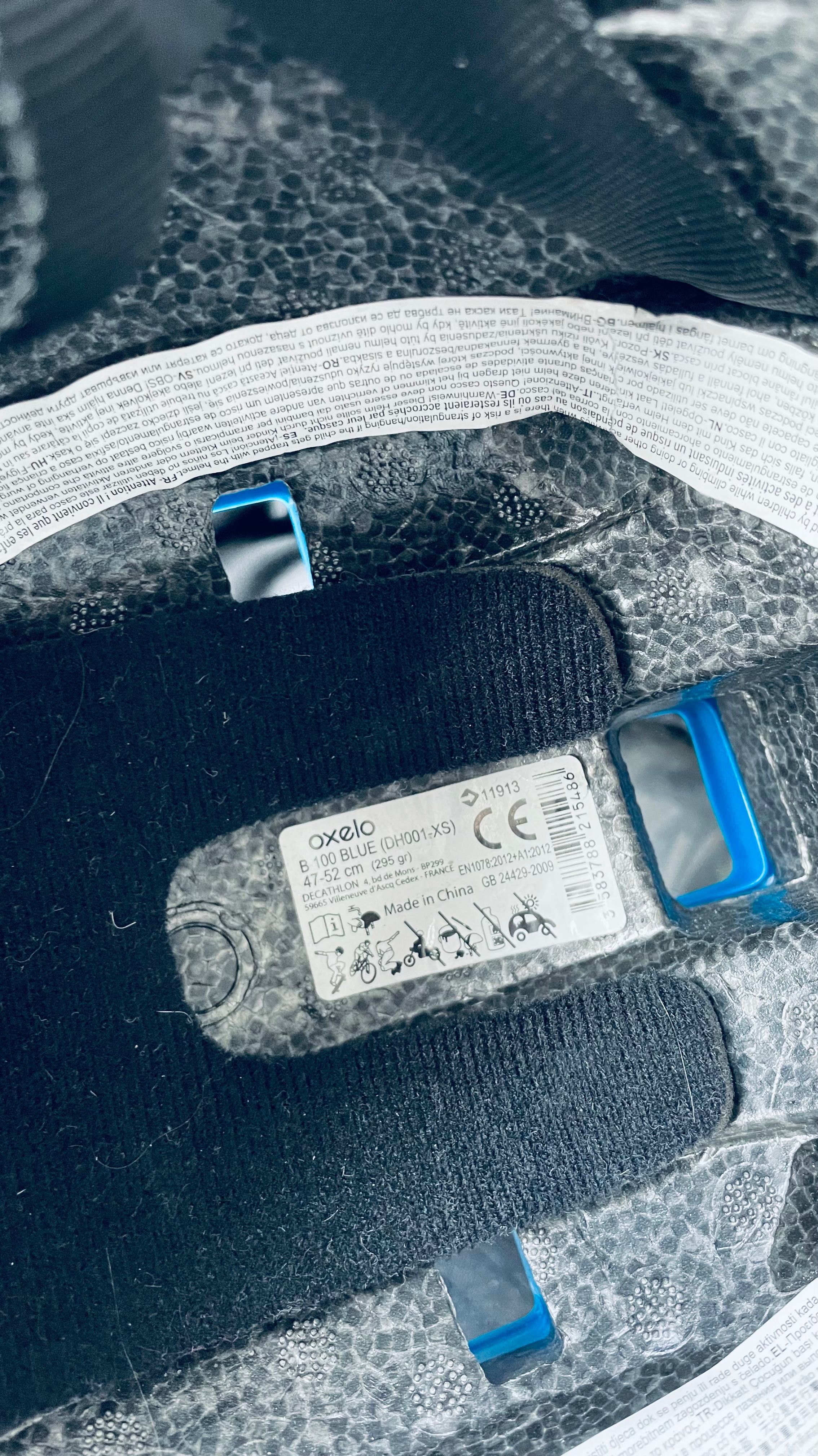Pierwszy kask rowerowy decathlon / oxelo 3 szt trojaczki blizniaki