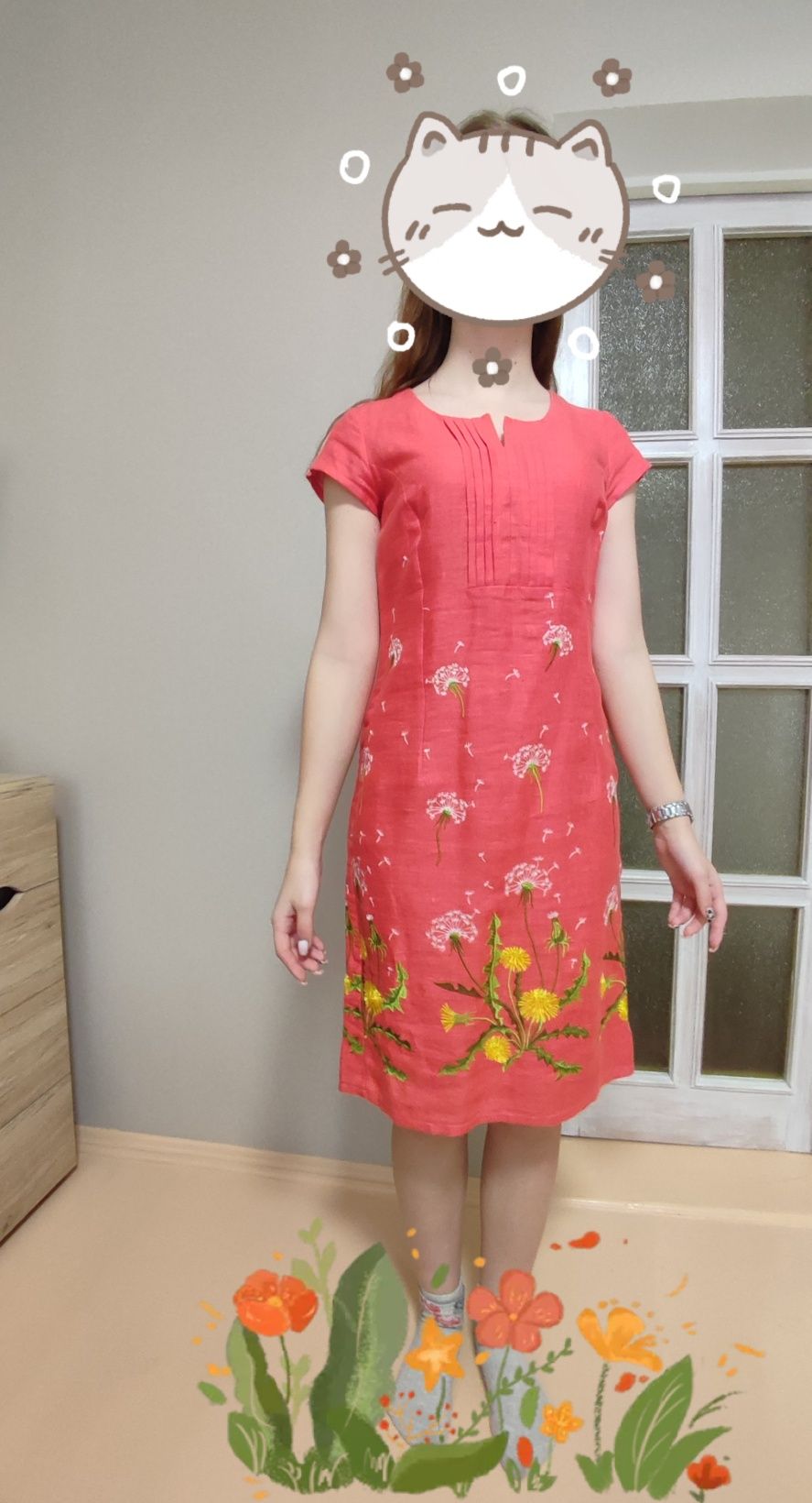 Українська лляна сукня з вишивкою