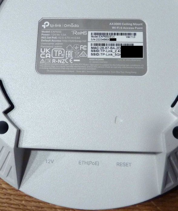 TP-Link EAP650, Punkt dostępowy WiFi 6 AX3000, PoE+, Omada SDN, Mesh