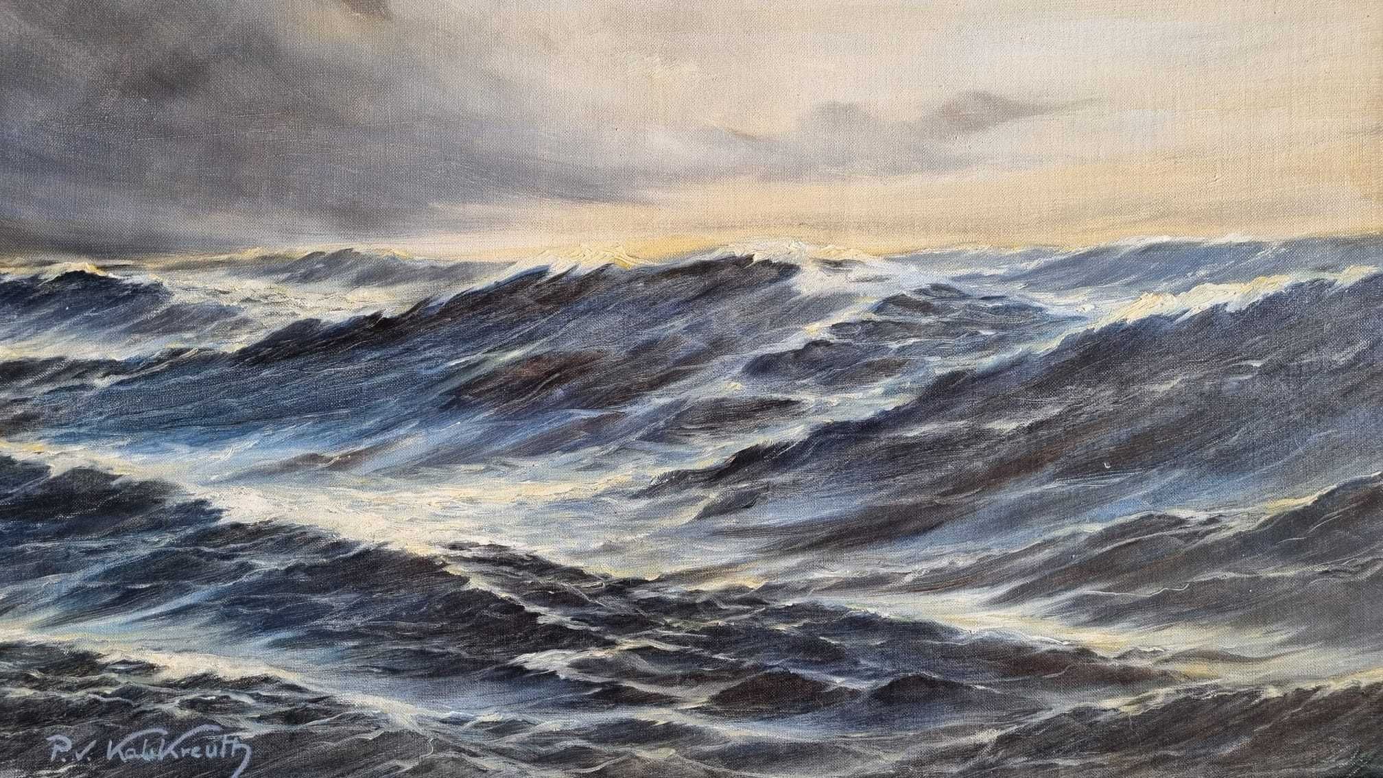 Pejzaż morski, olej/płótno, Patrick von Kalckreuth ur. 1892 zm. 1970