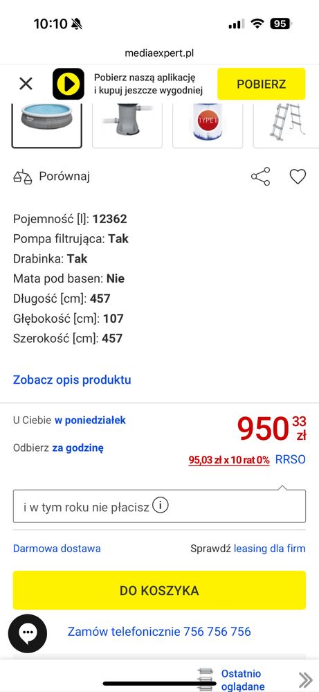 Basen - 4,5m - basen dmuchany - nowy - ogromny - ogrod