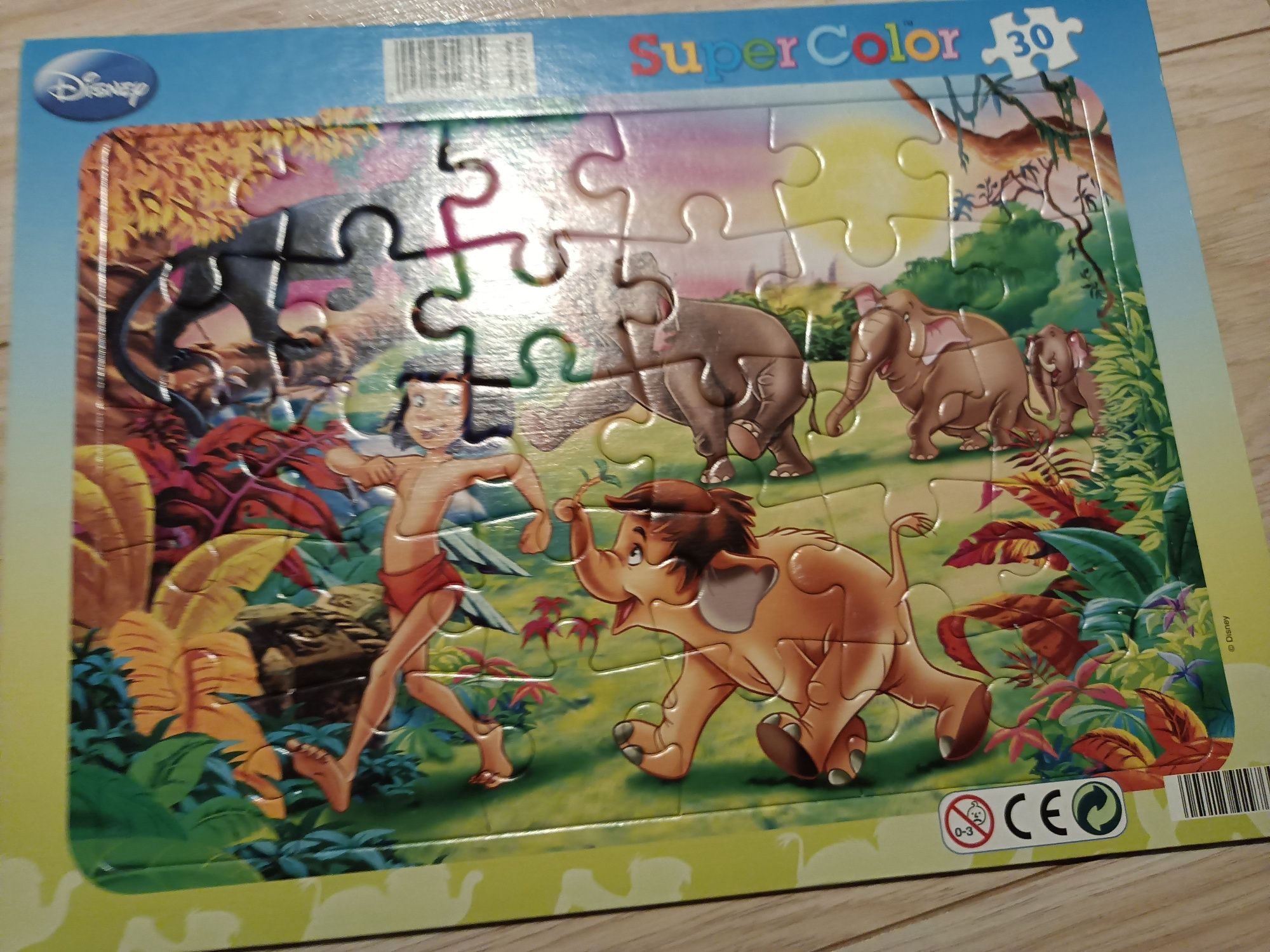 Puzzle w ramce na tekturce 30 elementów