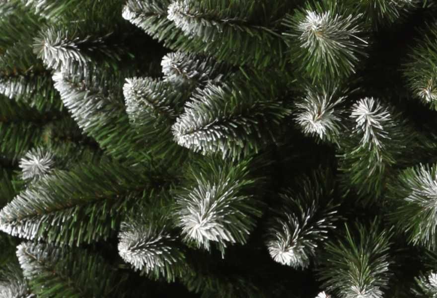 Choinka sztuczna z białymi końcami GĘSTA Puszysta 220 cm wysoka