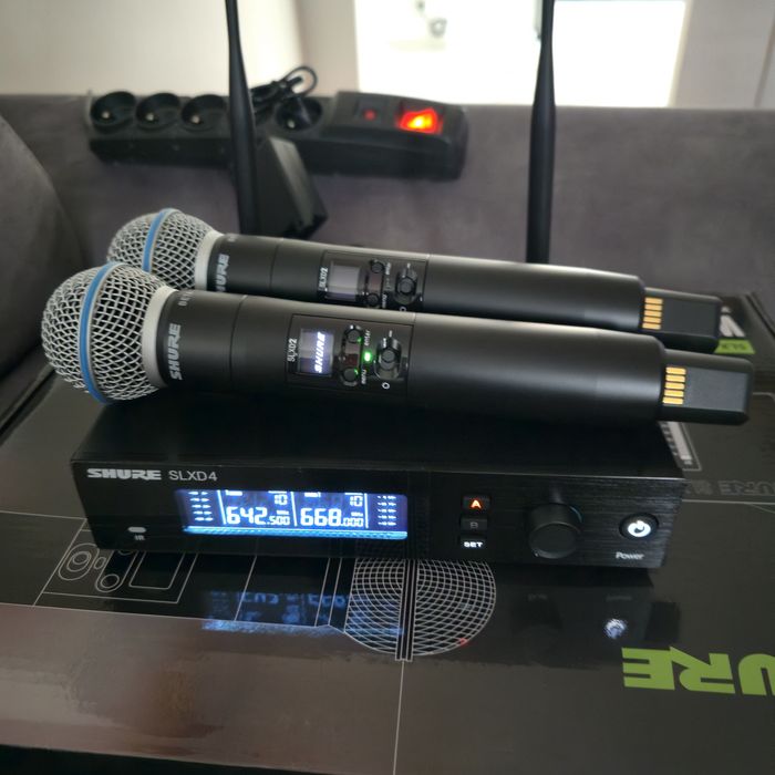 Shure SLXD4/B58 System bezprzewodowy z 2 mikrofonami ręcznymi Beta 58
