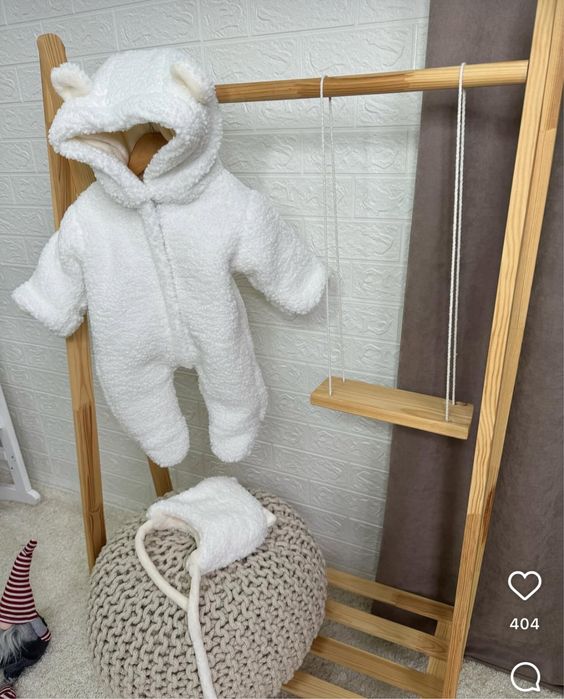 Комбінезон зимовий тедді з шапочкою