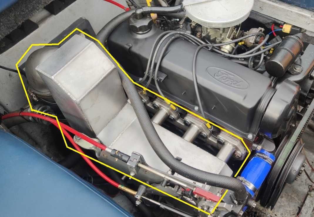 Кастом вихлоп Exhaust Manifold двигуна OMC Ford 2.3L нержавіюча сталь
