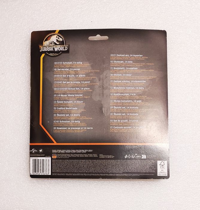 Set escolar Jurassic World NOVO