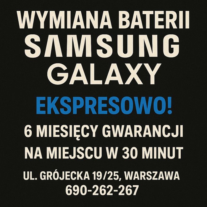 Wymiana baterii Samsung Galaxy Seria A S M J Note od ręki !