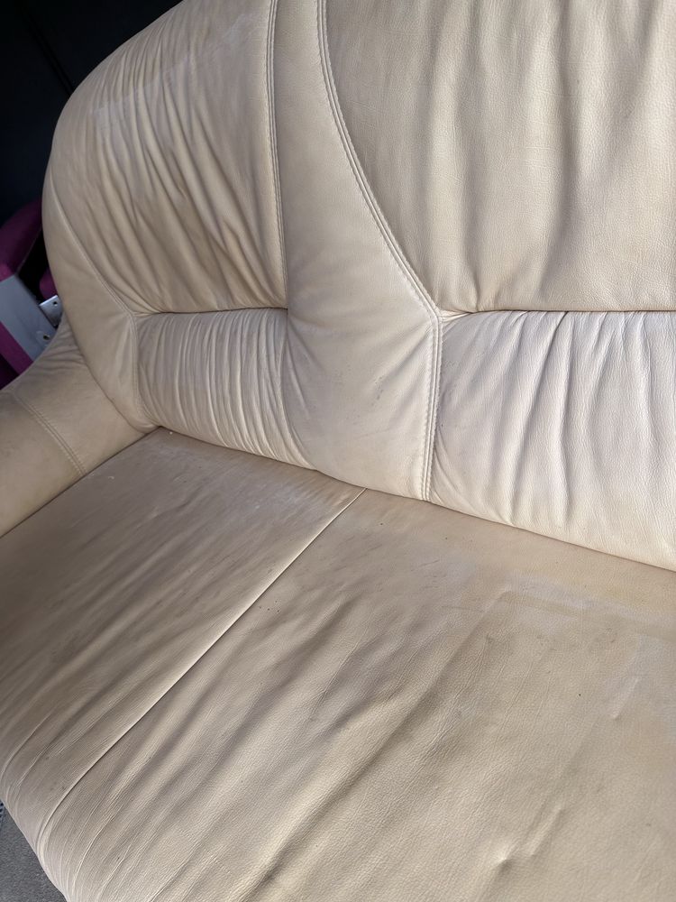 Kanapa sofa i dwa fotele skórzane skóra Gala Collezione