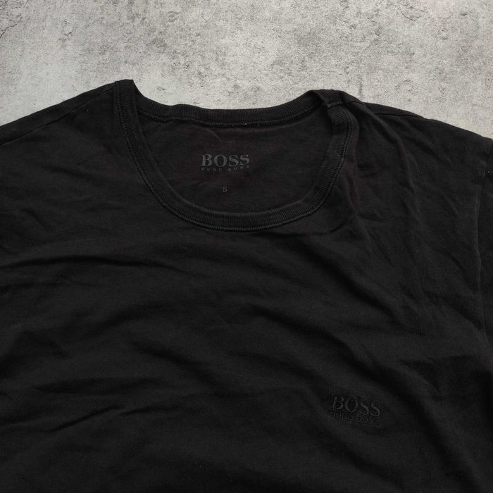 MĘSKA Koszulka Bawełna Haft Logo Hugo Boss Klasyczna Elegancka Casual
