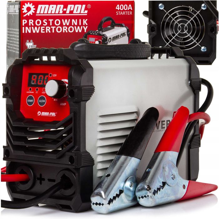 Prostownik Inwertorowy Samochodowy z Rozruchem 400A MAR-POL 12V / 24V