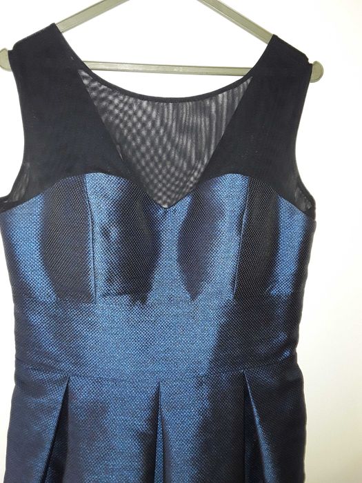 Vestido de cerimónia  azul marinho brilhante