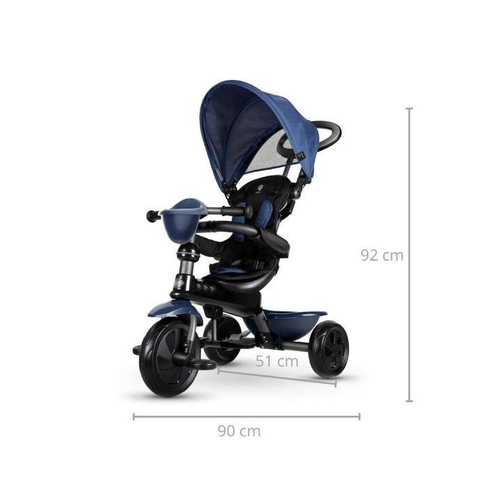 Rowerek Trójkołowy Spacerówka Cosy Blue Qplay