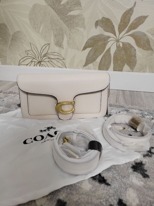 Сумка Coach біла шкіра нова