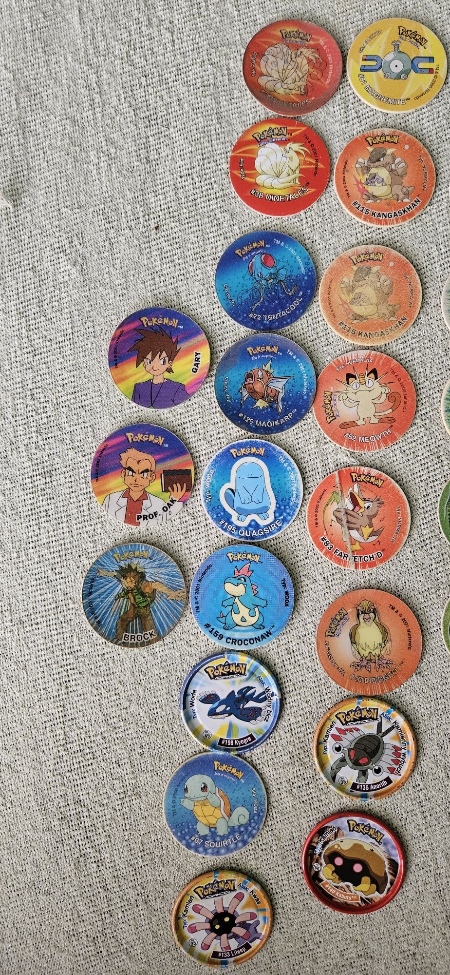 Pokemon tazo zestaw