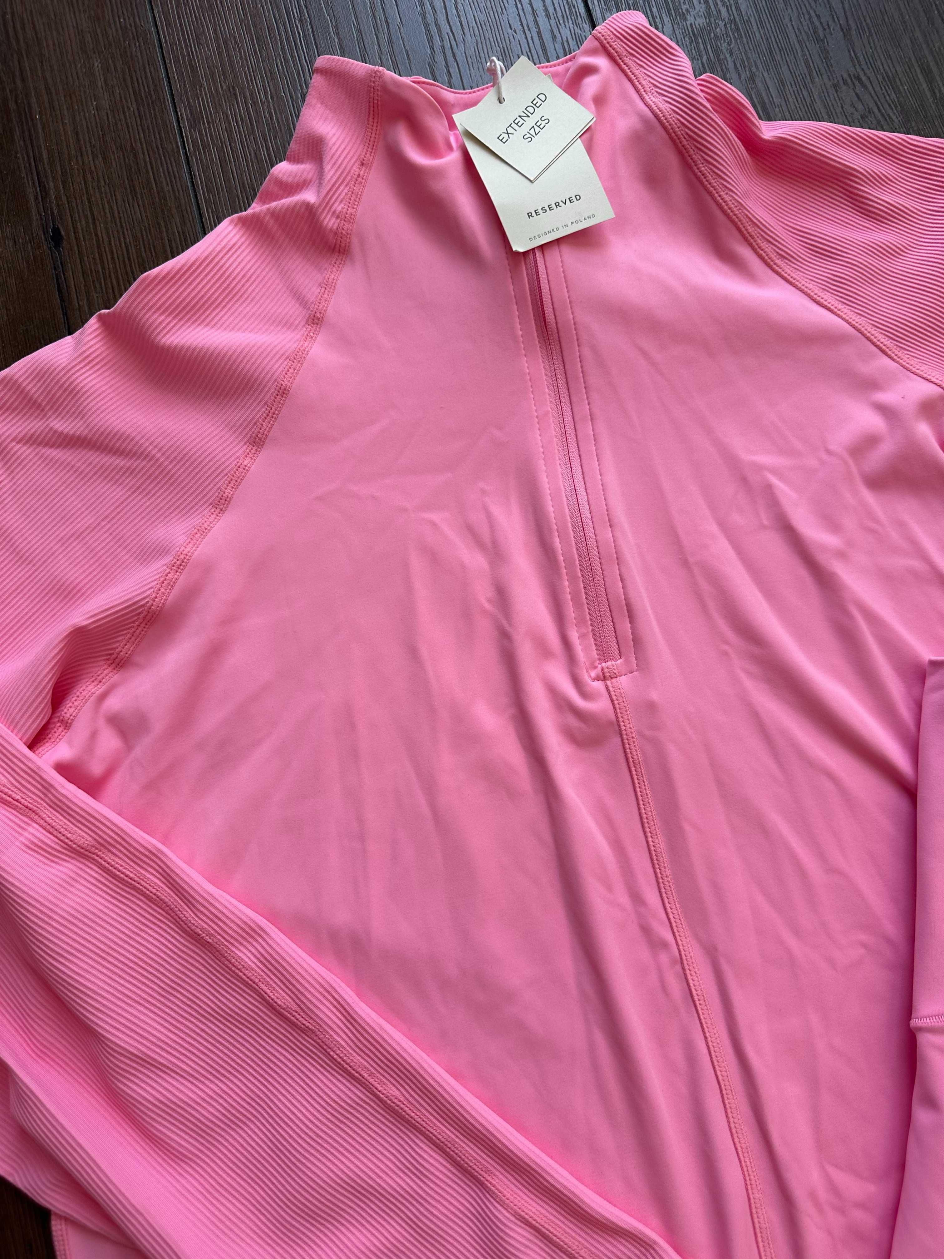 Nowy z metką różowy komplet dresowy bluza legginsy damski Reserved 48