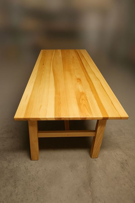 Stół z drewna jesionowego + ława+mały stolik do kawy- ręcznie wykonane