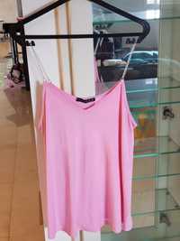 Camisola de alças corrente cor-de-rosa