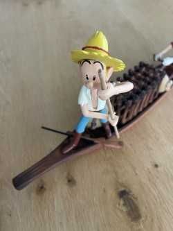 Aroutcheff "Spirou, Fantasio e Spip em canoa"