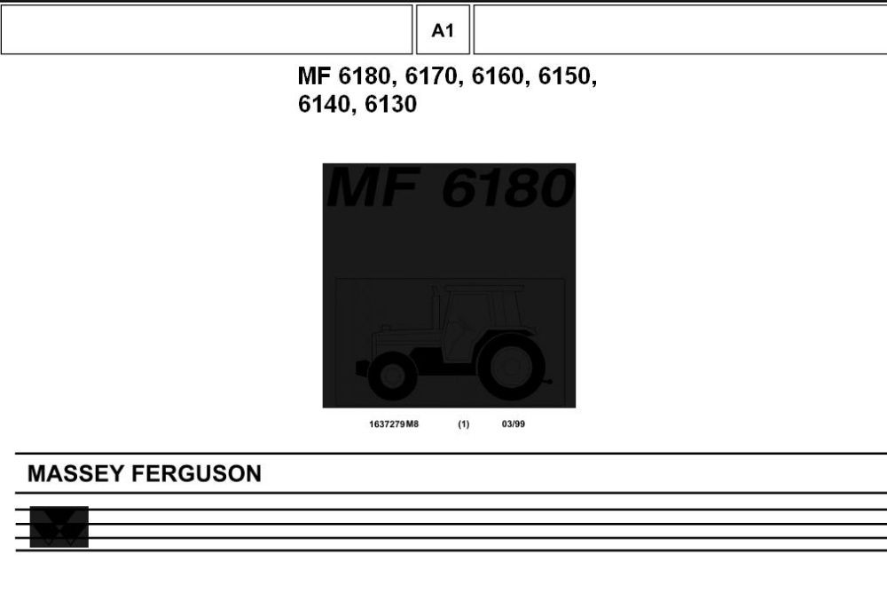 MF 6180, 6170, 6160, 6150, 6140, 6130 katalog części Ferguson wysyłka