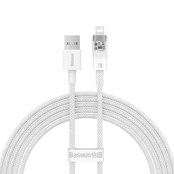 Baseus Explorer Series kabel przewód USB - Lightning 2,4A 2 m biały (C