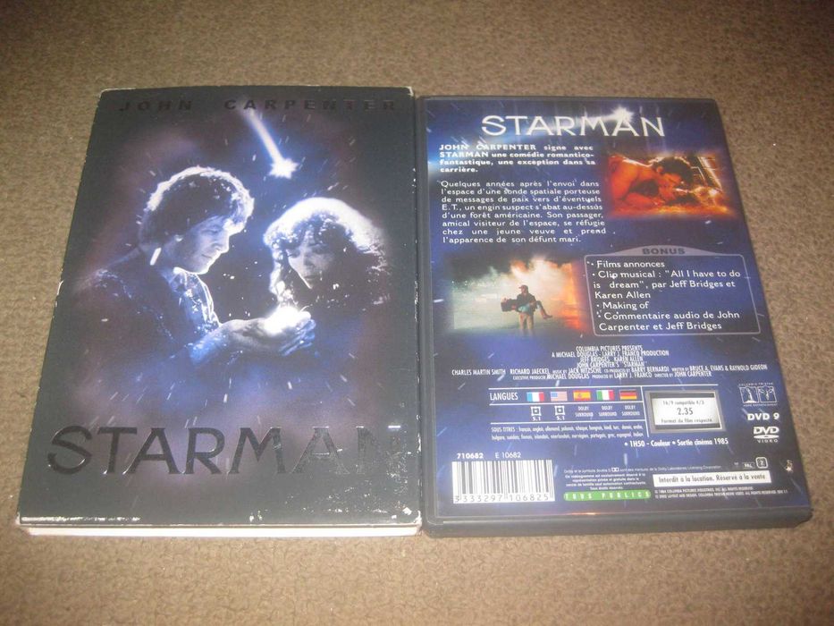 DVD "Starman- O Homem das Estrelas" de John Carpenter/Slidepack/Raro!