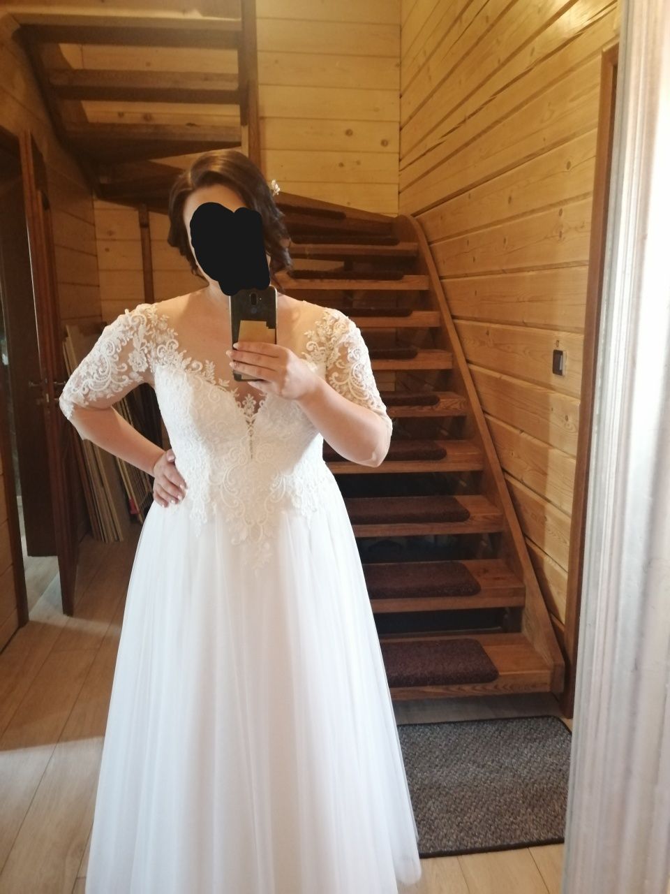 Piękna suknia ślubna "L" szyta na zamówienie
