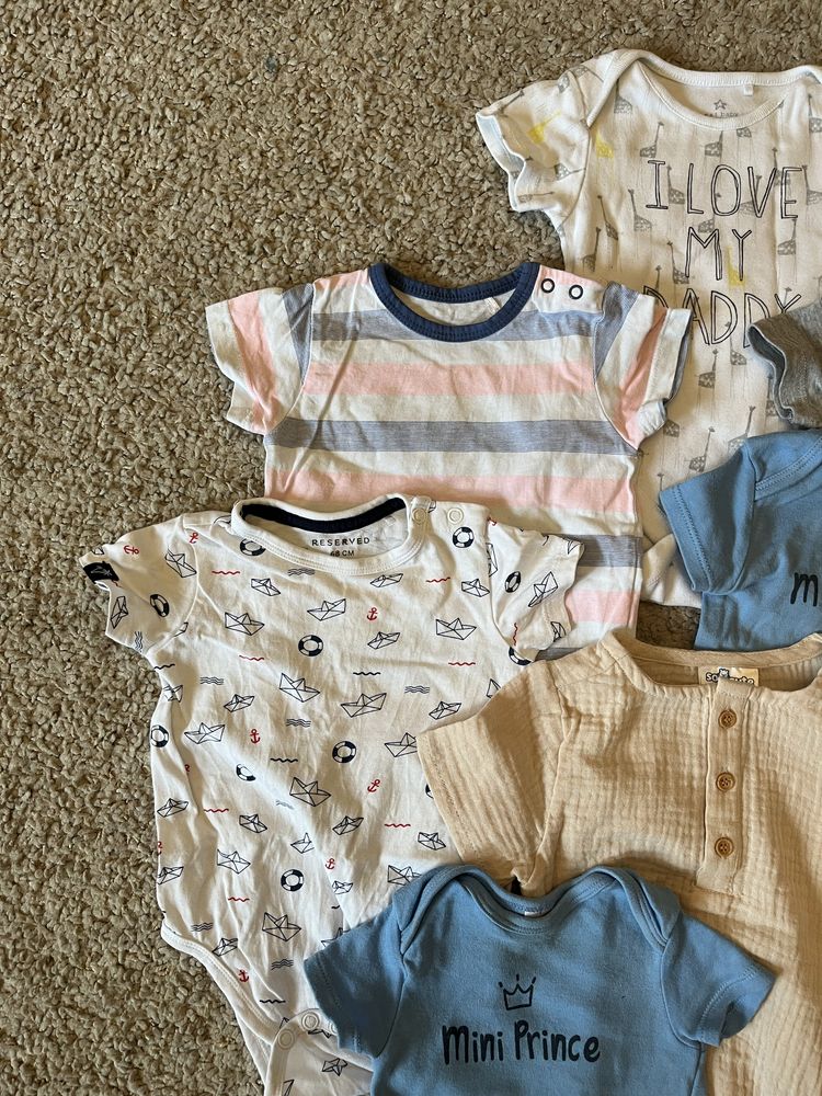 Body krótki rękawek 68 8 szt Reserved H&M dla maluszka na lato next