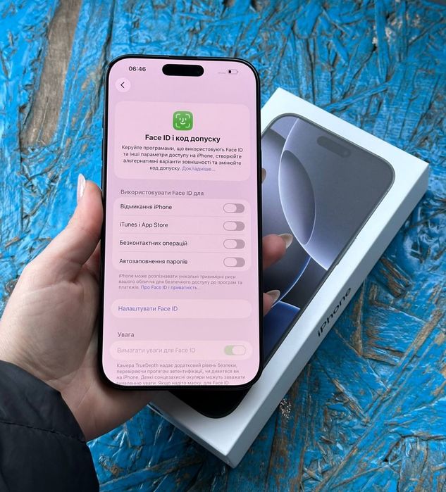 iPhone 16 pro max 256 gb open box ( фізична сім карта) 100%