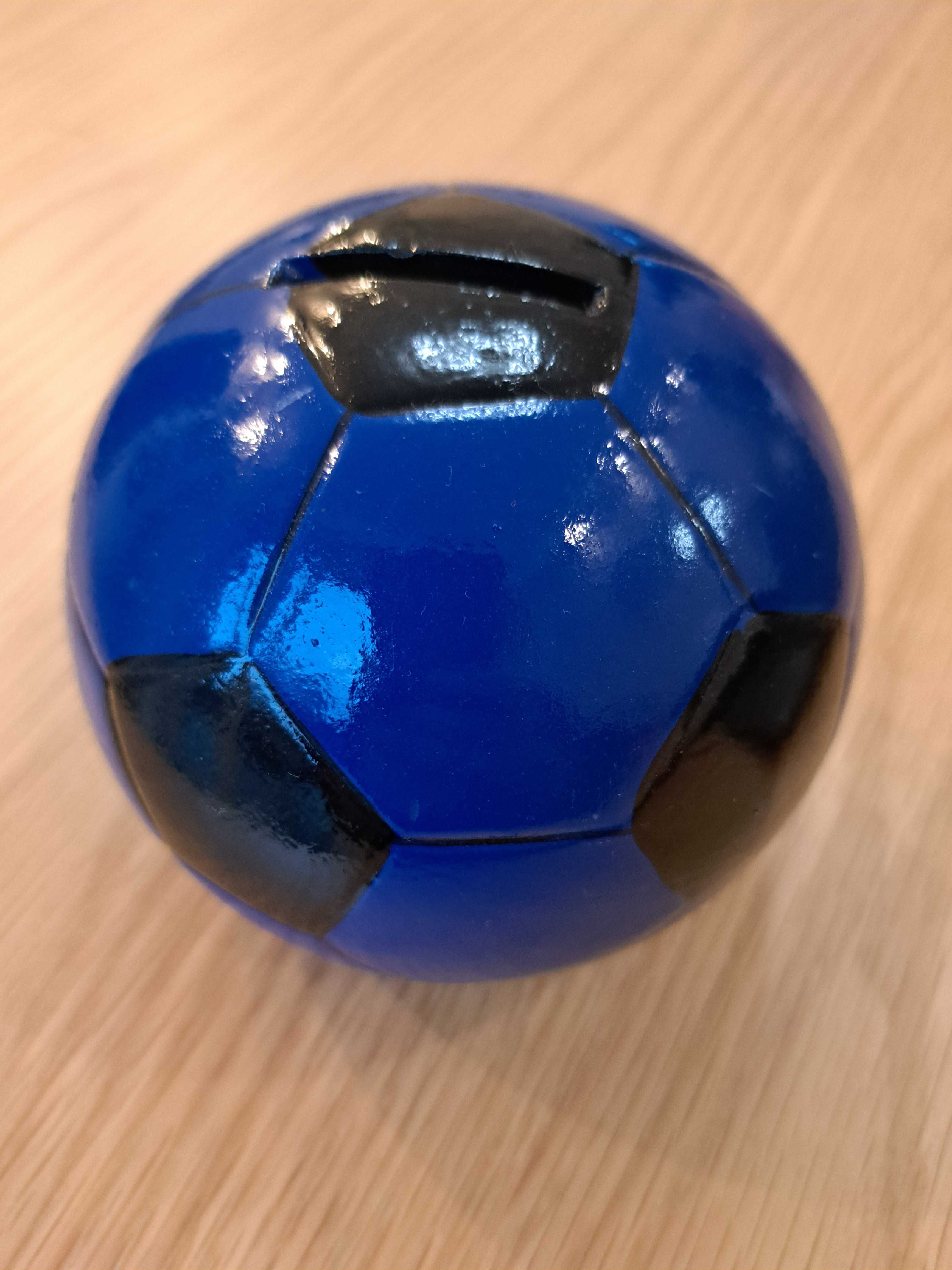Skarbonka piłka niebiesko-czarna